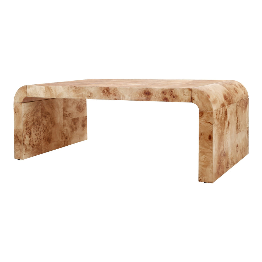Adriel Burl Wood Coffee Table, Natural Burl