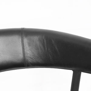 Preston Leather Counter Stool - Midnight Raven