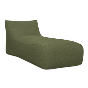 Moe's Lirio Outdoor Chaise in Green Olefin Fabric