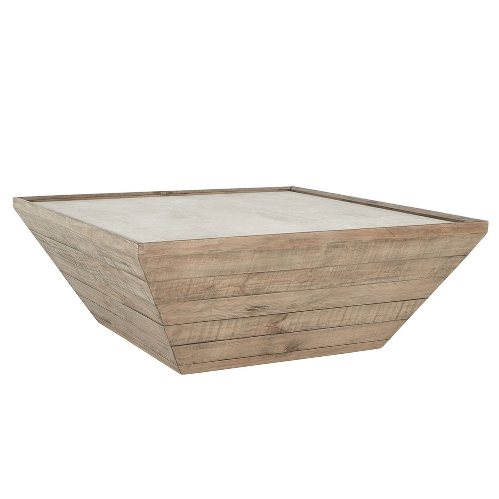 Dalton Solid Wood Coffee Table - Natural/Antique White