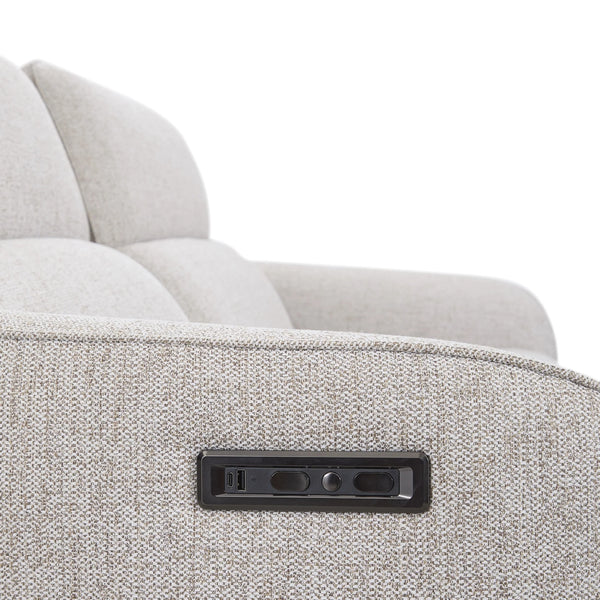Ostend Upholstered Power Recliner Sofa with Headrest - Gray