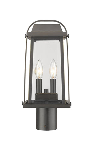 Millworks 2 Light Outdoor Post Mount Fixture in Oil Rubbed Bronze Finish