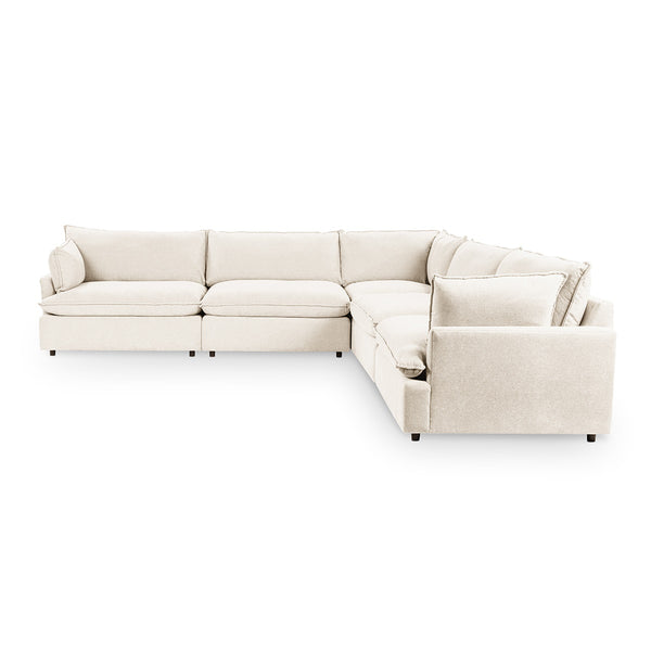 Caplan 5-Piece Modular Sectional in Elite-Ivory