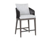 CAPRI COUNTER STOOL - SMOKE GREY - COPACABANA MARBLE