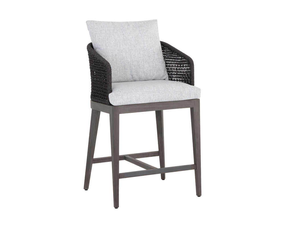 CAPRI COUNTER STOOL - SMOKE GREY - COPACABANA MARBLE