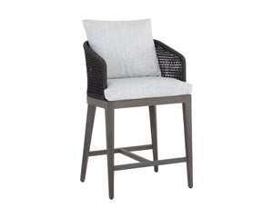 CAPRI COUNTER STOOL - SMOKE GREY - COPACABANA MARBLE