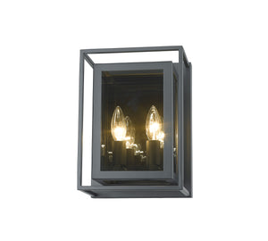 Infinity 2 Light Wall Sconce in Misty Charcoal Finish