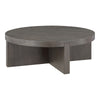 Moe's Folke Round Coffee Table in Dark Brown Oak