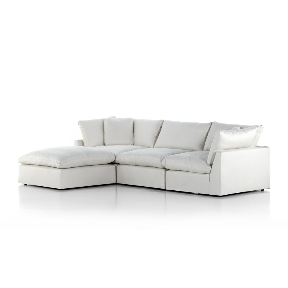 Stevie 3Pc Laf Sec Sofa W/Ottoman In Ivory