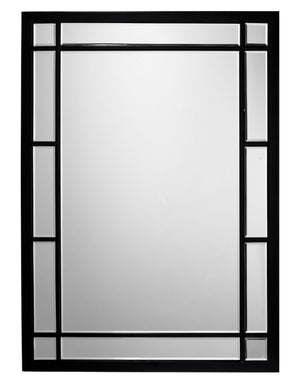 Chelsea Iron Rectangle Wall Mirror, Black