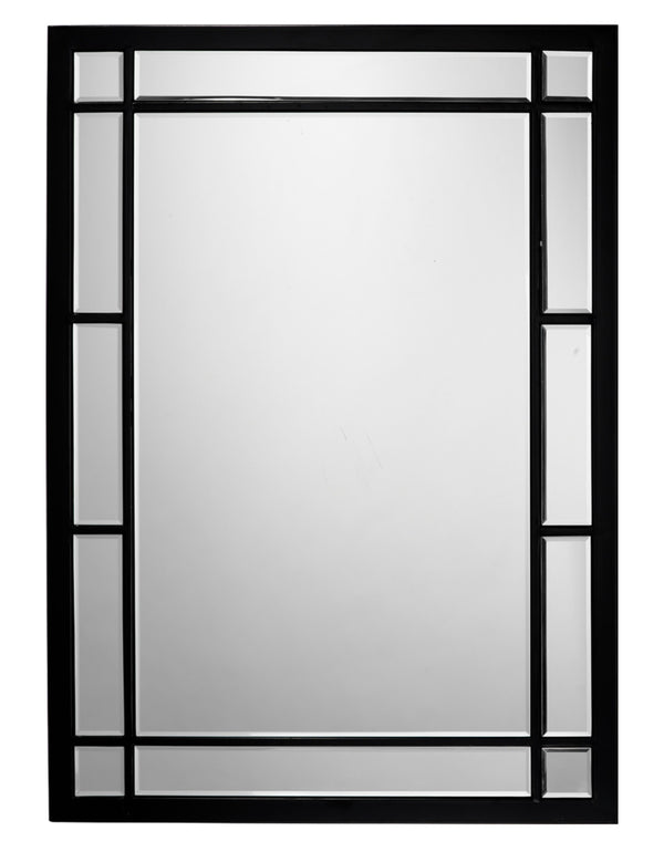 Chelsea Iron Rectangle Wall Mirror, Black
