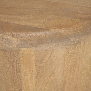 Shima Oval Light Brown Wood w/ Arched Legs Coffee Table