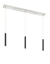Forest 3 Light Island/Billiard in Brushed Nickel Finish