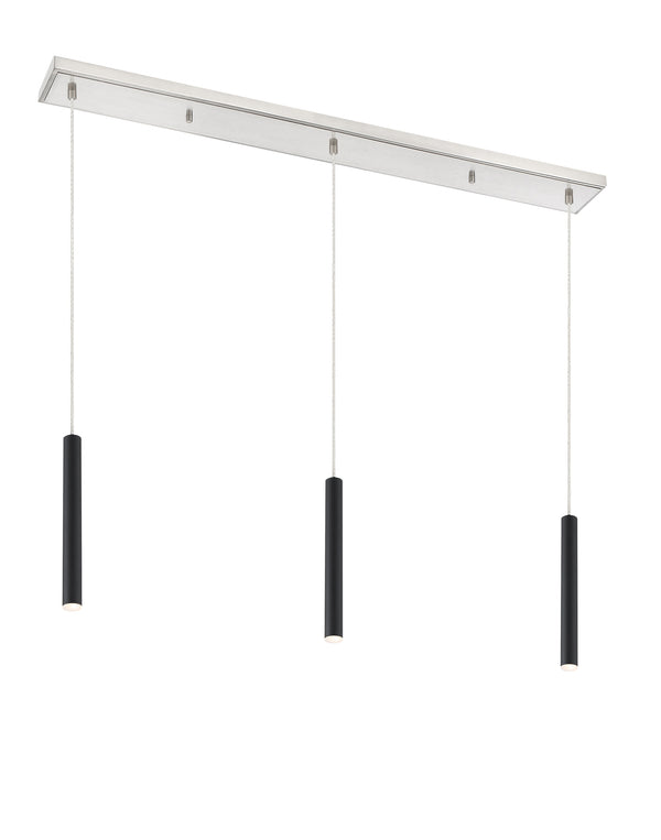 Forest 3 Light Island/Billiard in Brushed Nickel Finish