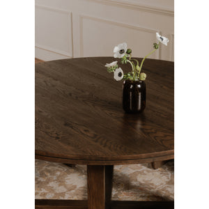 Moe's Joel Solid Oak Dining Table Dark Brown