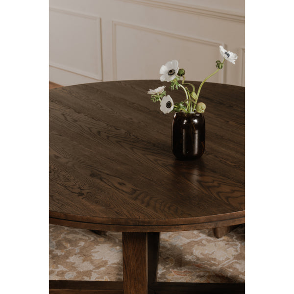 Moe's Joel Solid Oak Dining Table Dark Brown