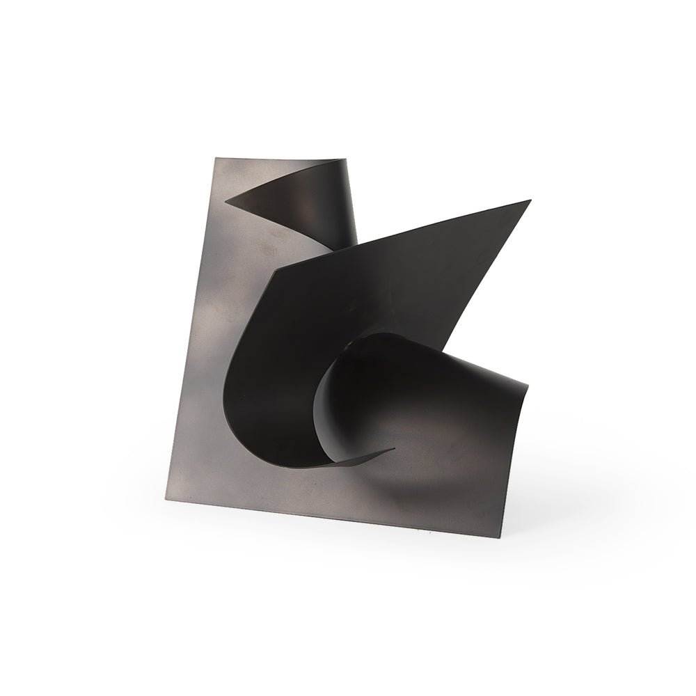Francesca 11.8L x 11.8W x 11.8H Black Metal Sculptural Decorative Object