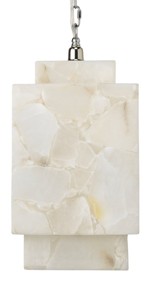 Borealis Alabaster Cube 1-Light Pendant