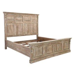Adelaide Solid Wood Bed - Natural Cream Wash, Eastern King