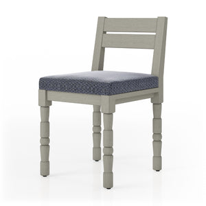 Waller Outdoor Dining Chair In Grey/Navy