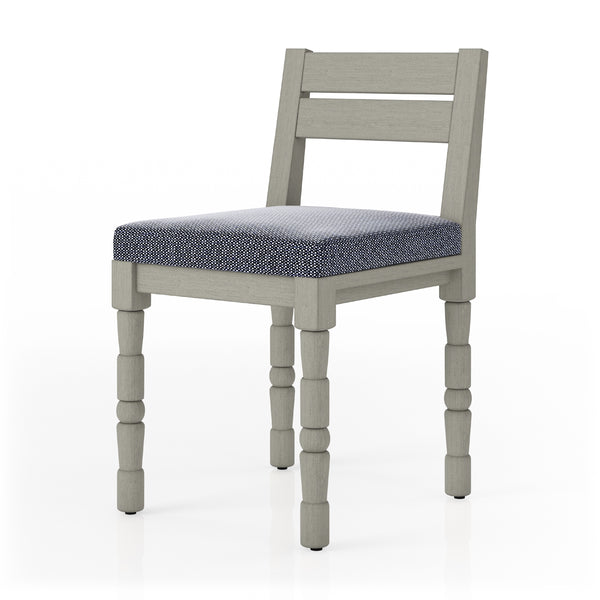 Waller Outdoor Dining Chair In Grey/Navy