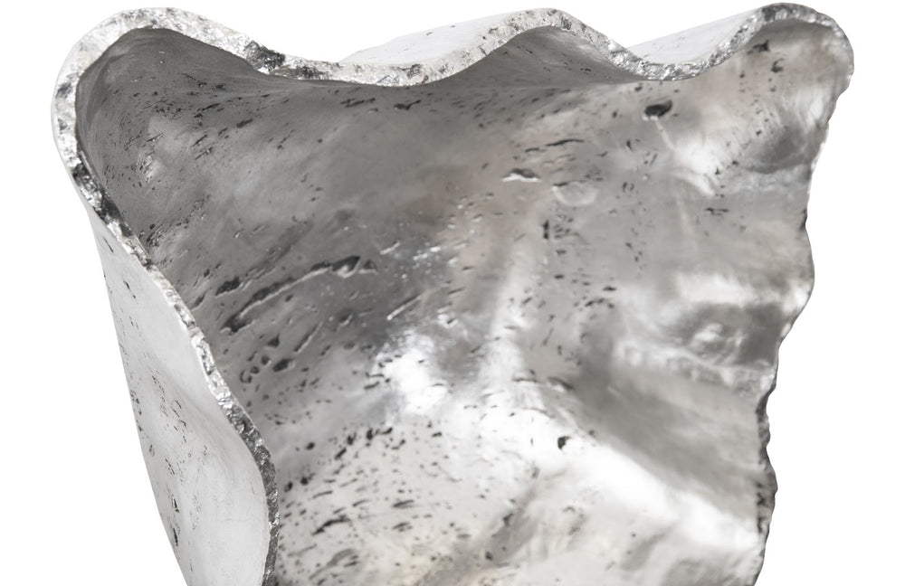 Cast Onyx Wall Bowl, Silver, Large