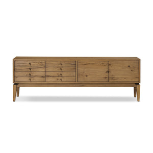 Bergstrom Media Console - Warm Natural Oak Veneer