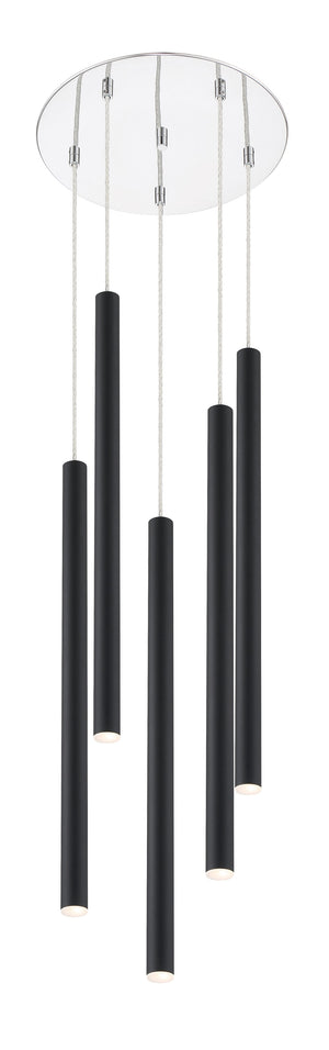 Forest 5 Light Island/Billiard in Chrome Finish