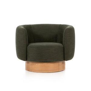 Calista Swivel Chair In Atlantis Moss