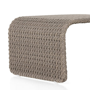Paige Outdoor Woven Chaise Lounge In Brown