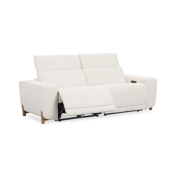 Darrow Upholstered Power Recliner Sofa with USB Ports - Ivory