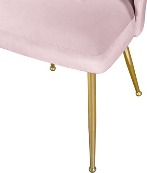 Ramon Dining Chair In Pink Velvet