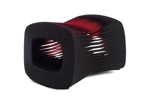Seat Belt Stool,Black/Red  