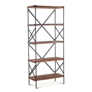Organic Forge 78-Inch Tall Live Edge Bookshelf