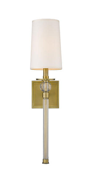 Mia 1 Light Wall Sconce in Rubbed Brass Finish