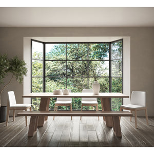 Moe's Tanya Dining Table Light Grey for 8
