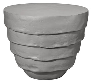 Concentric Fiber Glass Indoor/Outdoor Side Table, Cement Rustic