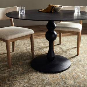 Daffin Round Bistro Table - Black Antique