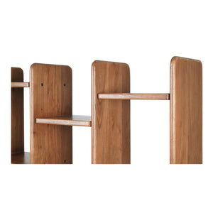 Moe's Orson Bookcase in Brown Acacia Wood