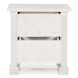 Moe's Clement Nightstand Whitewashed Mango Wood