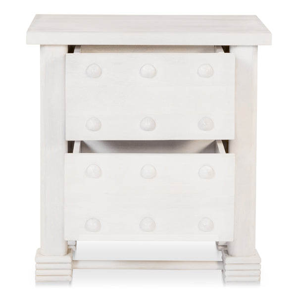 Moe's Clement Nightstand Whitewashed Mango Wood
