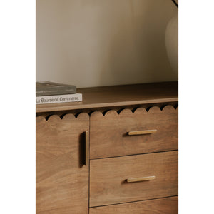 Wiley 3 Drawer Sideboard in Vintage Brown