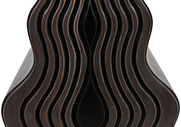 Ray Mahogany and Veneer Console in Pale with Light Brown Highlights