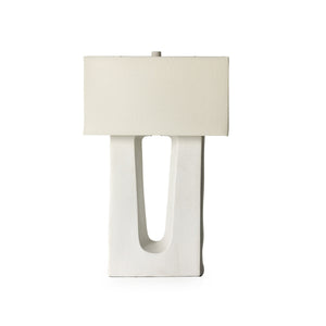 Cuit Table Lamp In Matte White Ceramic