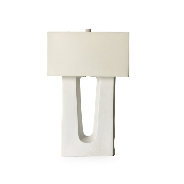 Cuit Table Lamp In Matte White Ceramic