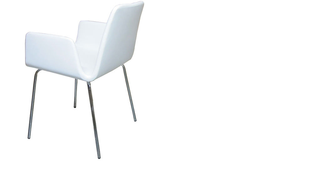 duane chair in white leather