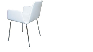 duane chair in white leather