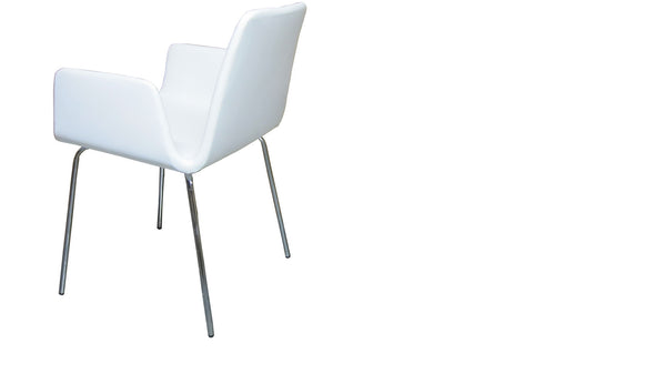 duane chair in white leather