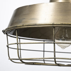 Tahla 14x 14.5 Gold Toned Metal Cage Pendant Light