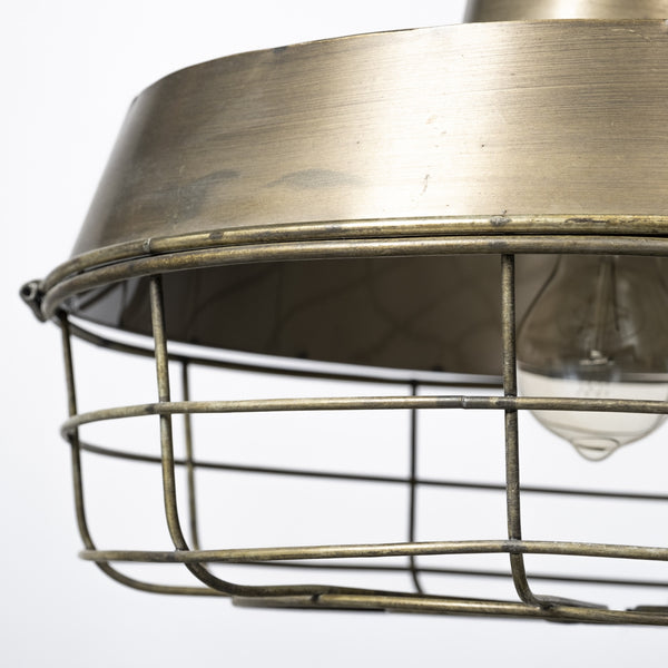 Tahla 14x 14.5 Gold Toned Metal Cage Pendant Light